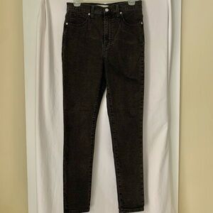 Madewell '11" High Rise Skinny Jeans' in faded black wash